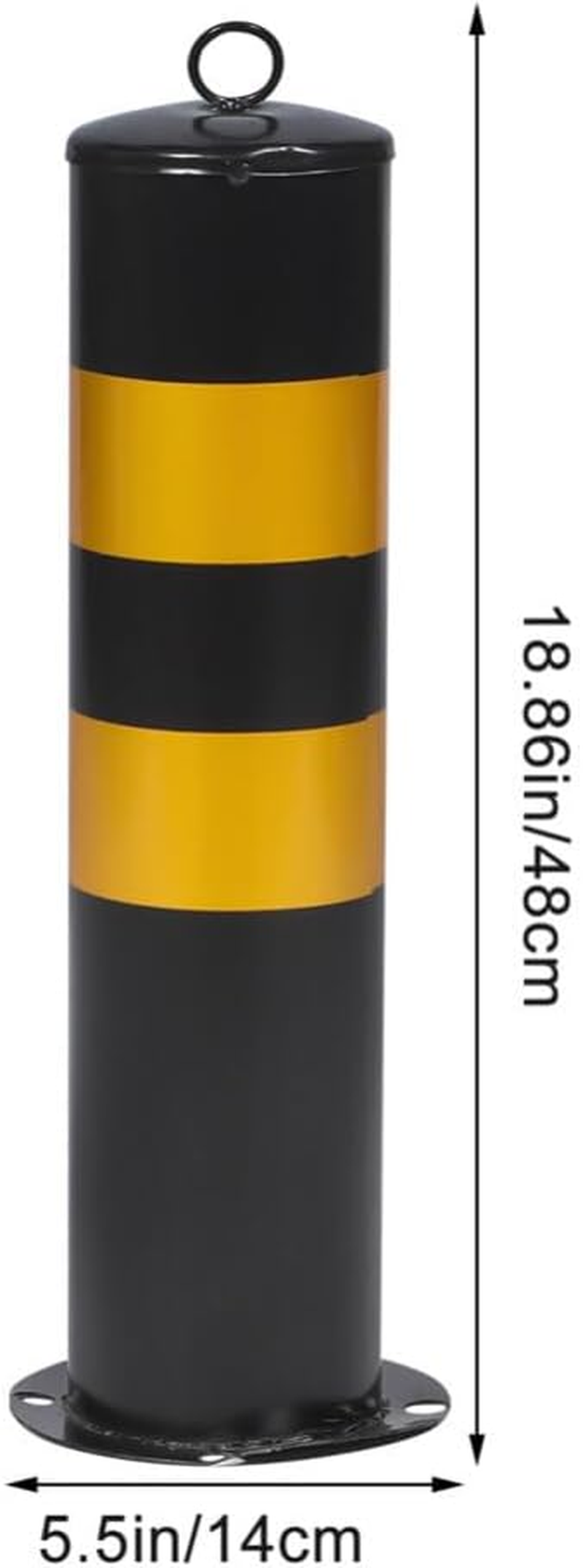 Gatuida 2Pcs Safety Warning Columns Driveway Security Posts Barricade Barrier Reflective Tape