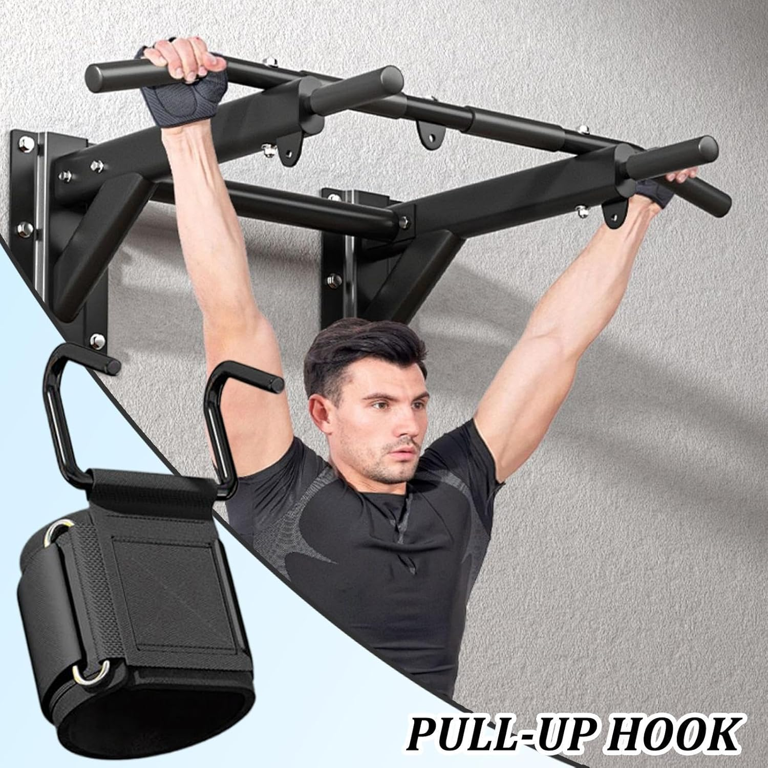 Lifting Wrist Hook | Weightlifting Assistance Grip Portable,Breathable Palm Training Equipment for Powerlifting, Pull-Ups image number 6