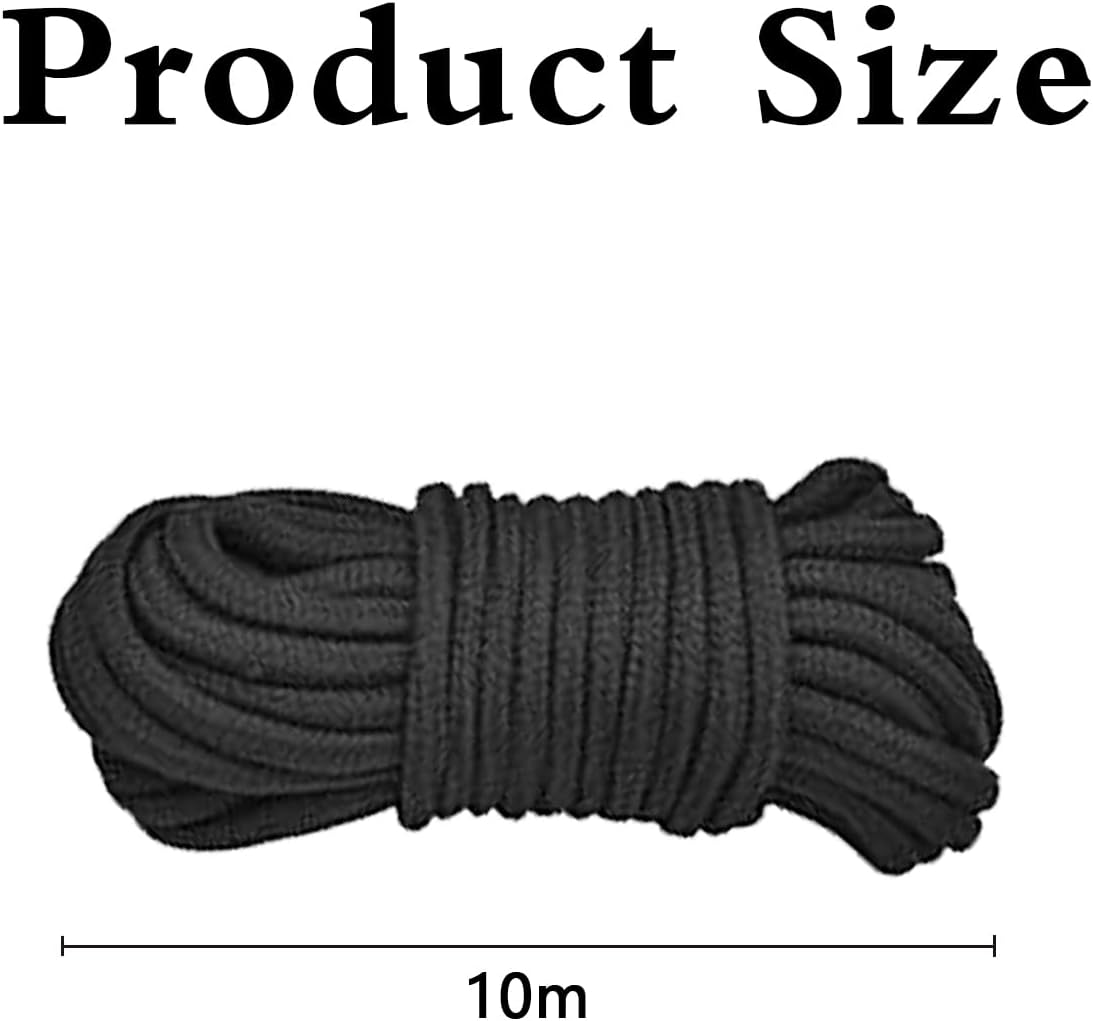 Mineens 3 Pack BDSM Shibari Bondage Rope - 8MM 32FT Soft Cotton Rope, Bondage Restraint Kit for Beginners, Adult Sex Toys for Women Men Couples, Fetish SM Tie-Up Accessories (Black) image number 5