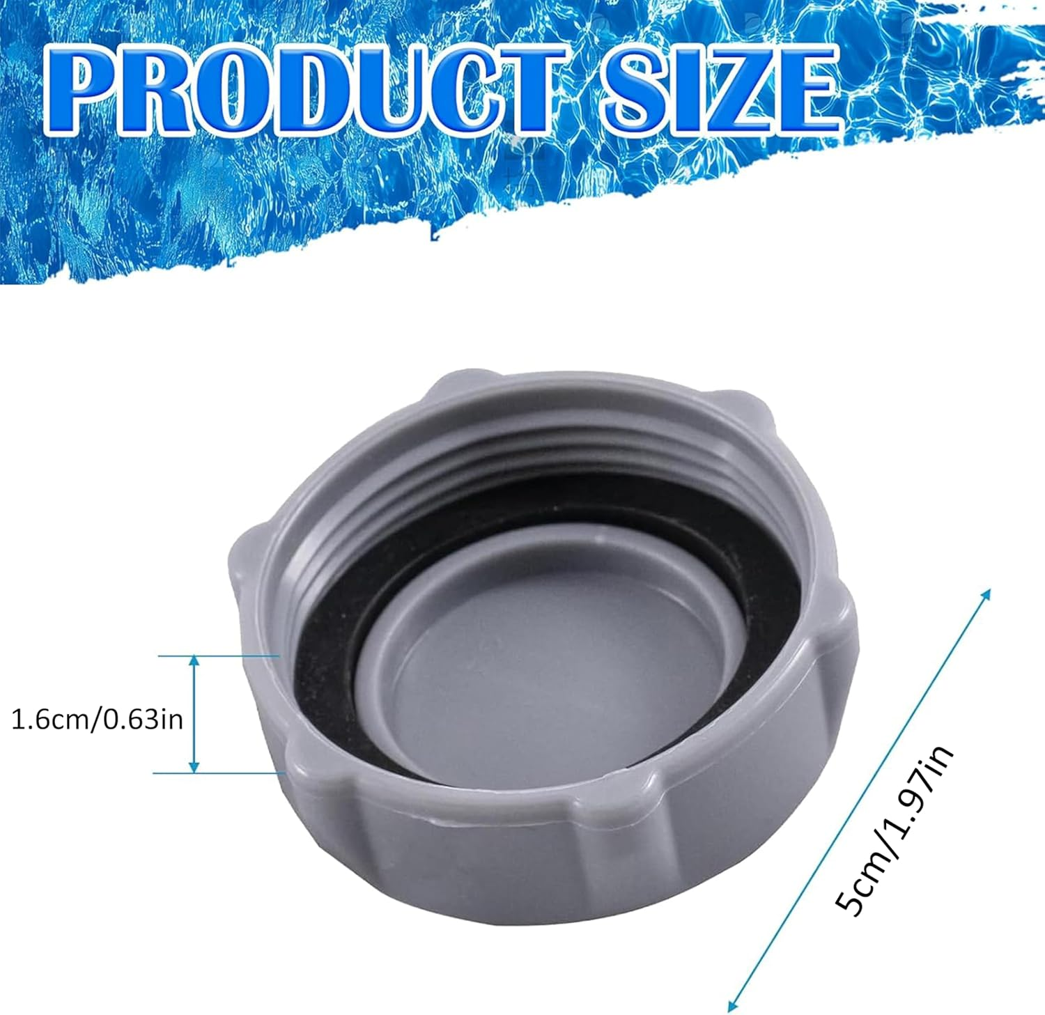 Ultimate Coleman Drain Cap Replacement - Heavy Duty Grey Valve Cover for above Ground Pools (P01006/P01010/P6D1158/P6H1158Ass16),Stop Leaks Now!