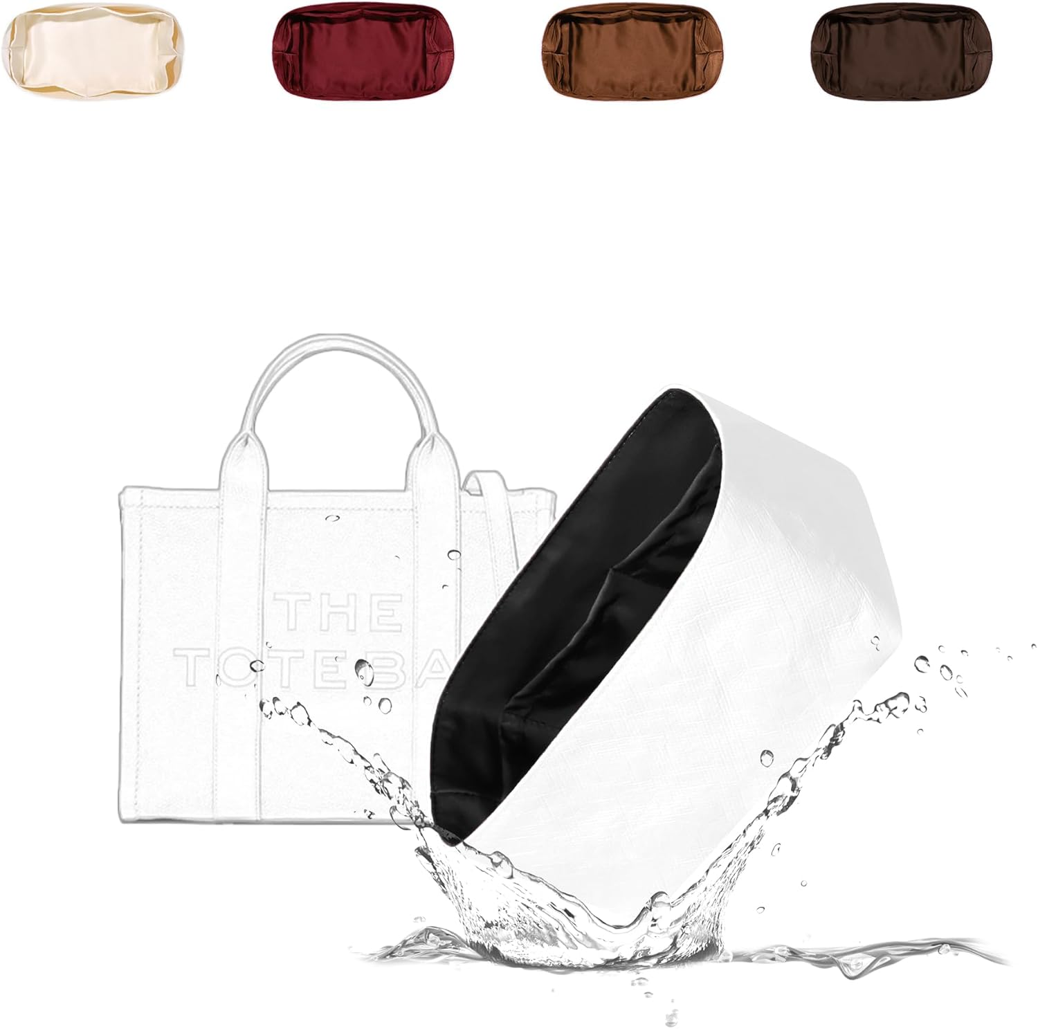 19 Neatthin Speedy 30 Purse Organizer Bag, Lightweight Portable Purse Inner Compatible with LV Speedy 30 Bag, Made of Waterproof Dupontpaper Surface and Silky Satin Lining (Speedy 30, Black)