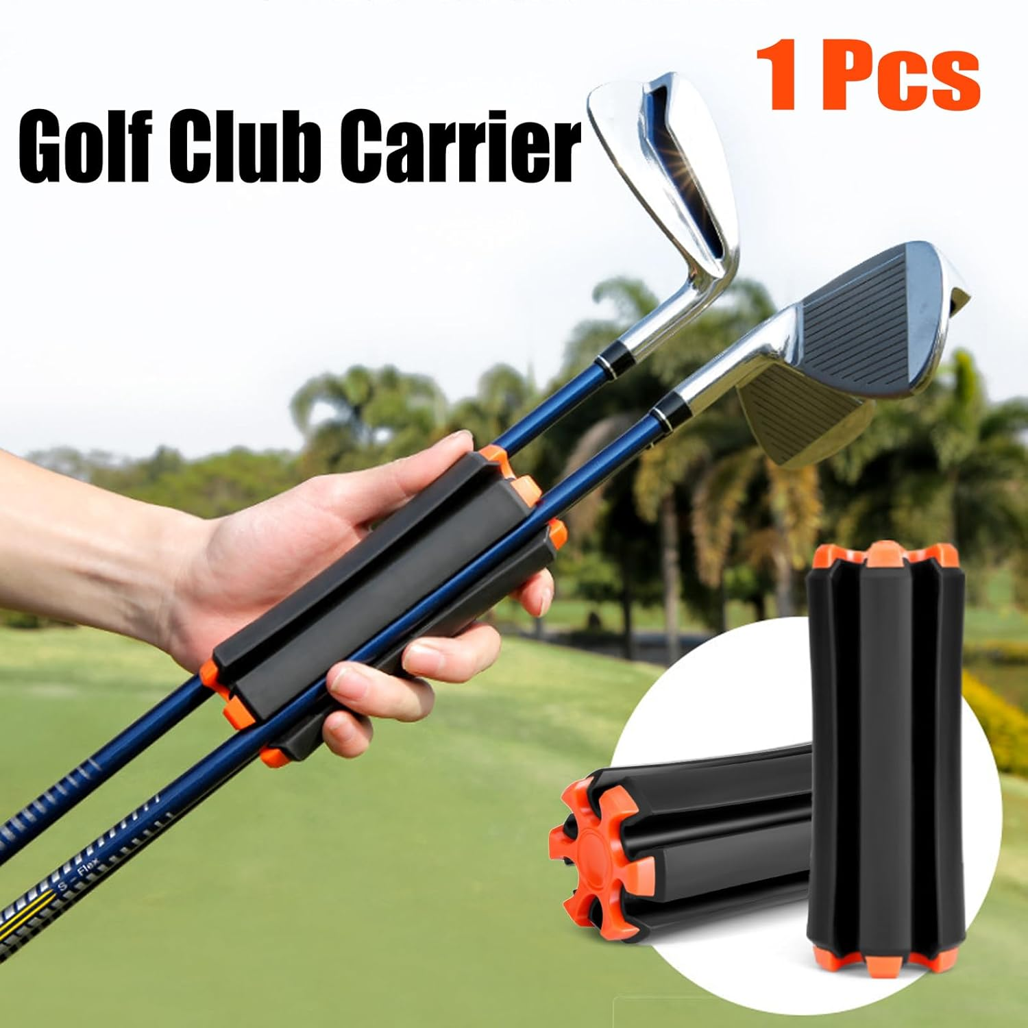 Peixiong Golf Club Carrier Golf Club Holder to Holds up 6 Golf Clubs, Portable Golf Club Retainer Golf Club Storage Rack, Easy to Carry Club Carrier for Outdoor Sports Training Accessories image number 2