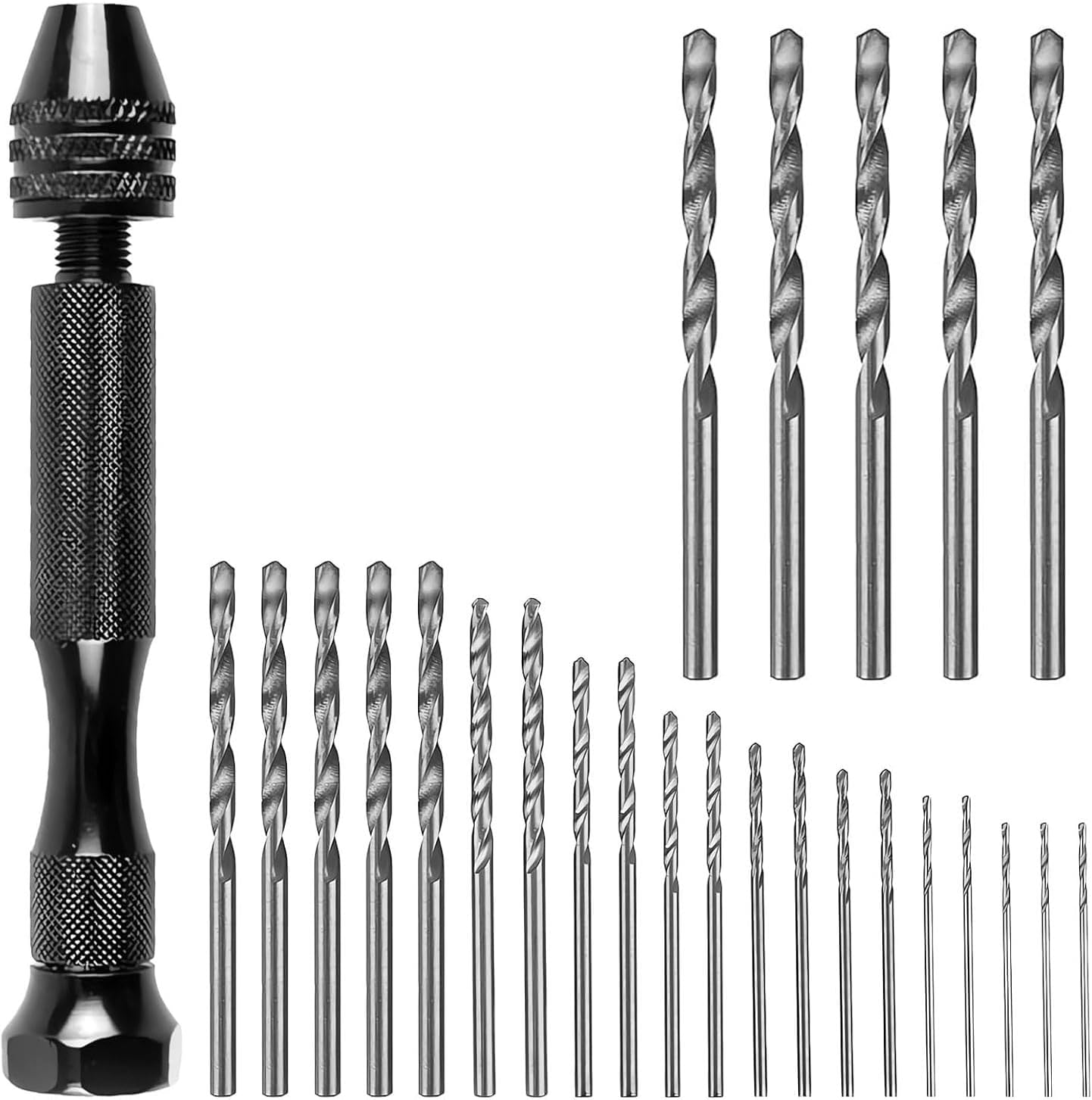 Limcryspp 25-Piece Mini Twist Drill Set, Small Drill Bits, Twist Drill Bits, Suitable for Wood, Jewelry, Plastic, Metal and Model Making - Rotating Tools, Power Tools, Suitable for DIY Handicrafts