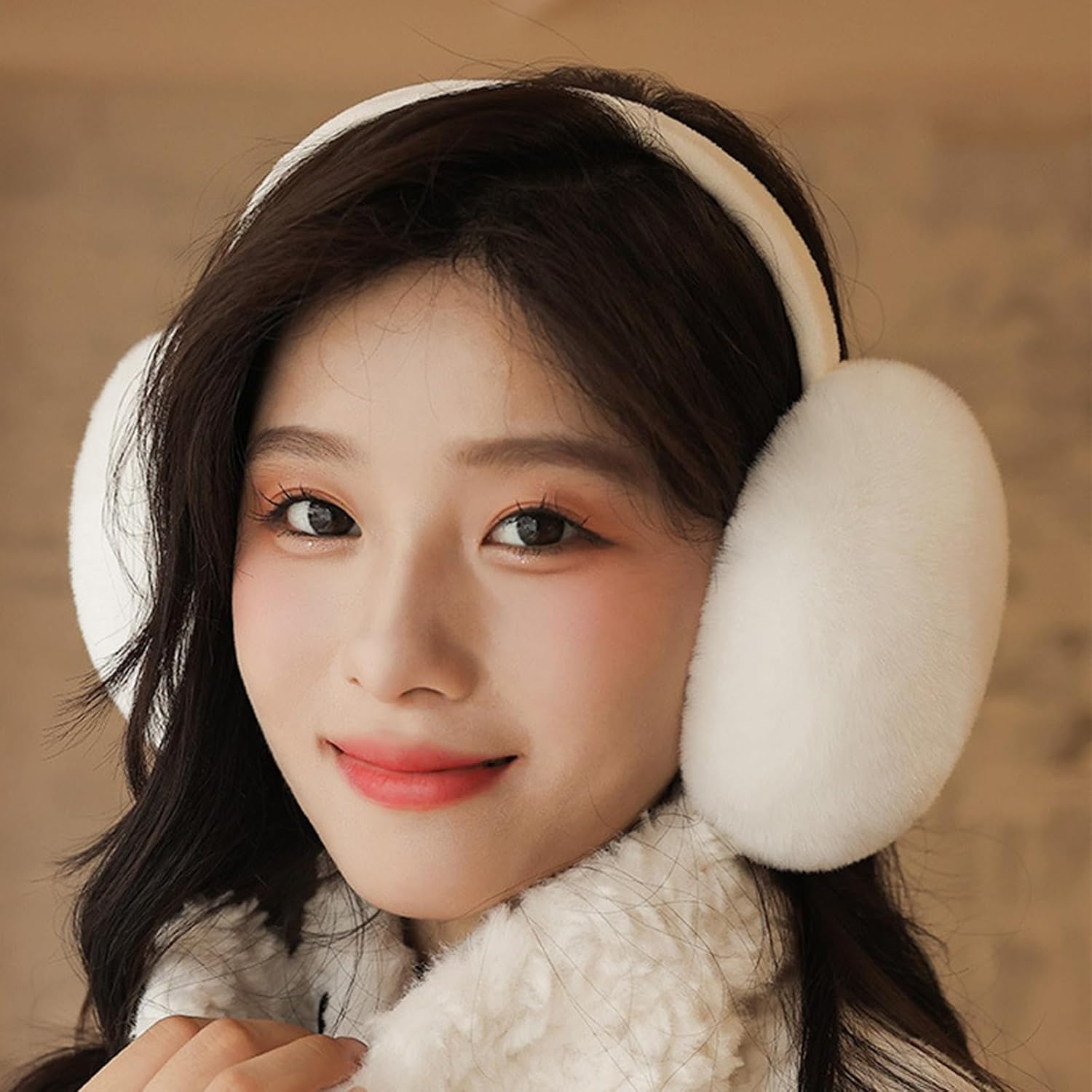 CENZICOM Foldable Winter Ear Muffs, Faux Fur, Outdoor Ear Warmers image number 1