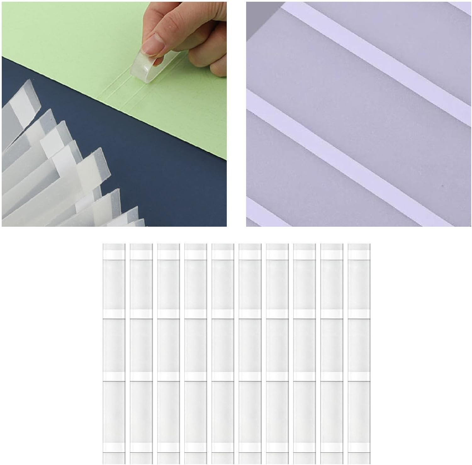 Frediuo Thermal Glue Strips Hot Melt Adhesion Binding Machine Supplies Office Thermal Binding for Contracts Drawings Documents Cards, 10Pcs 28.5X2.2Cm image number 1