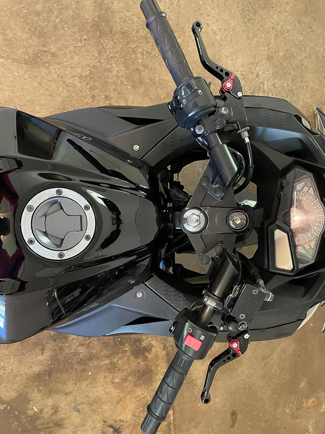 Short Brake Clutch Levers for Kawasaki NINJA 250R 08-12, NINJA300R Abs 13-18,NINJA 400R 2018,Z300 15-18,Z250/SL 16-17,Z125 Pro 2017-2018,KLX125/D-TRACKER125 10-16,KLX250/D-TRACKER 08-16 Kawasaki Ninja250/300R Z250/300 Z125 Pro KLX Black image number 4