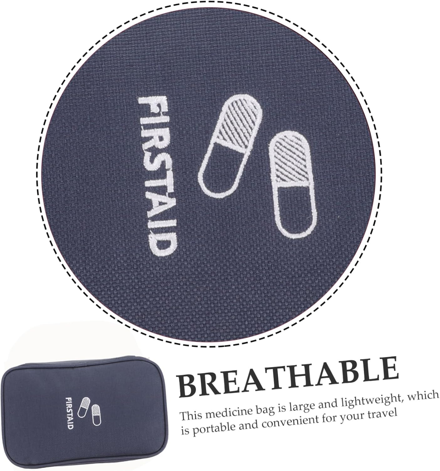 Outanaya Portable Medicine Storage Bag Large Kit Oxford Cloth Emergency Organizer Bleed Control and Medication Compartments for Outdoor Camping Hiking Travel Use image number 5