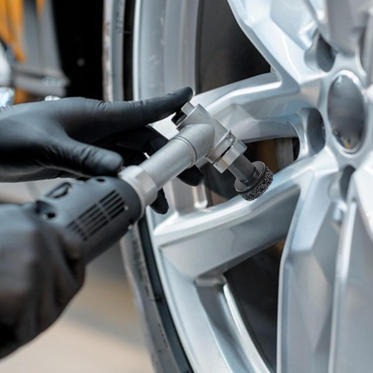 Wheel Hub Resurfacing and Stud Cleaner Tools, Wheel Stud Rust Removal Tool Brake Hub Resurfacing Kit, Rust Remover Cleaner Kit Polishing Maintenance Automotive Tool for 1/2 Inches Wrenches image number 1