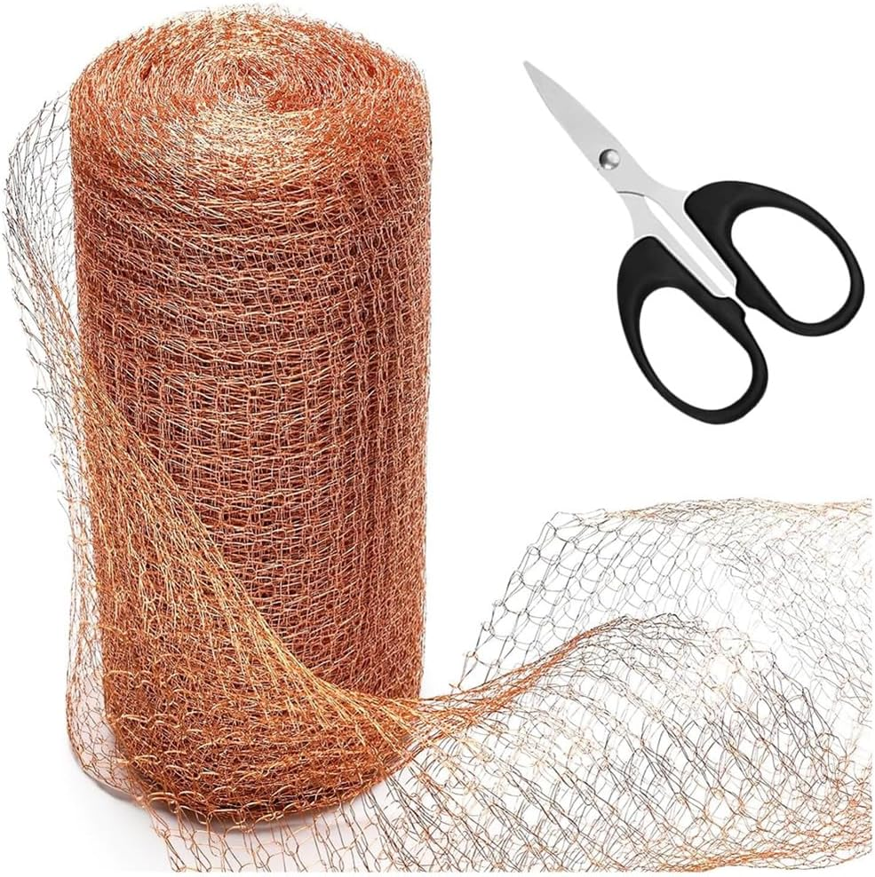 Pure Copper Net,Copper Mesh Control,12.7 Cm X 6 M Snail Fence Copper Mesh, Copper Tape against Snails, Copper Mesh Protection Copper Mesh Rat Traps for Repelling Worms and Garden Pest Control image number 2