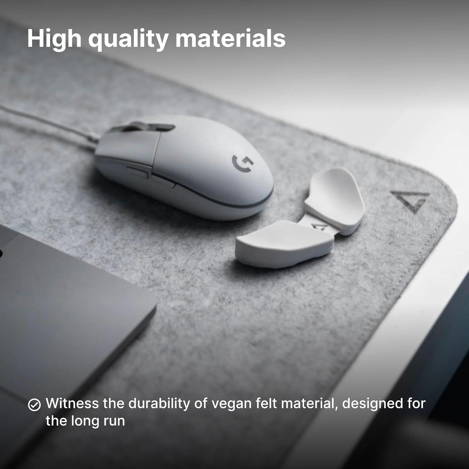 DELTAHUB - Minimalistic Felt Desk Protective Pad, Anti-Fray, Anti-Slip, Easy to Clean, Easy Glide, Long Lasting, Sleek Design, Comfortable, Resistant, Desk Mat, PC, Mac, Laptop - Large (18X32Inch) image number 3