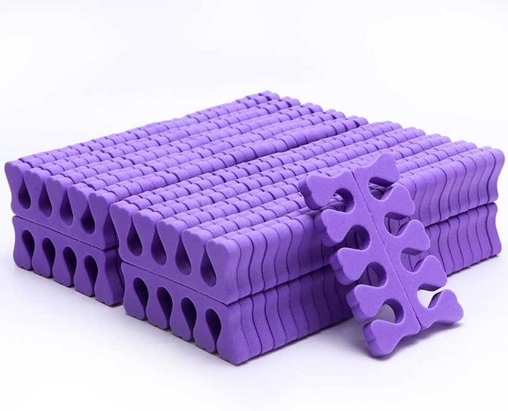 Leapiture 100 Pieces Sponge Toe Separators, Sponge Toe Separators, Finger Separators, Toe Separators, Nail Art Toe Separators, Gel Toe Separators, Manicure and Pedicure Tool (Purple) image number 5
