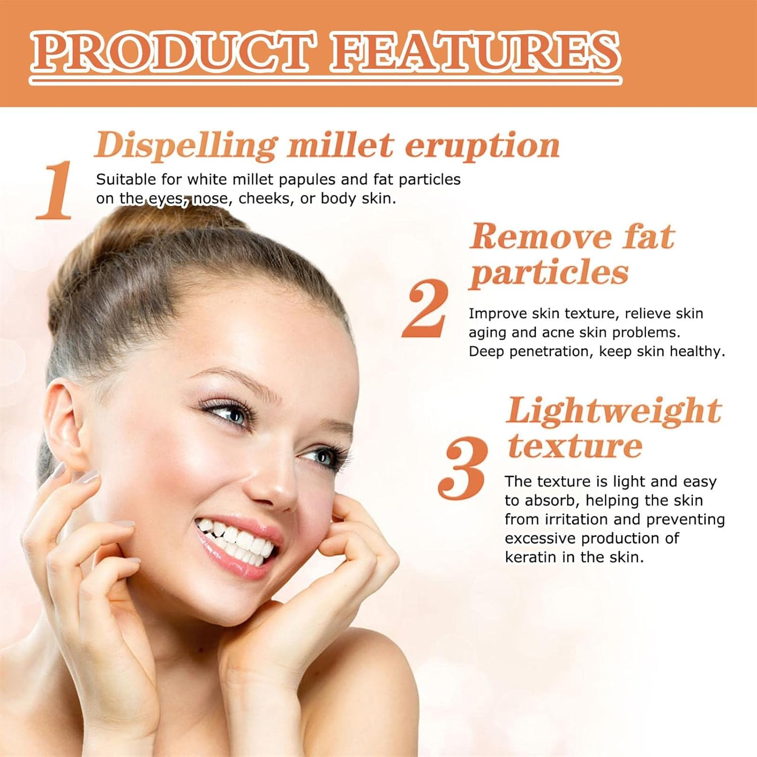 Milia Remover - 30Ml Gentle and Safe Milia Remover for Fat Granule Clearing - Milia Spot Skin Care Product Helps Dissolve and Reduce Milia, Works Face And image number 3