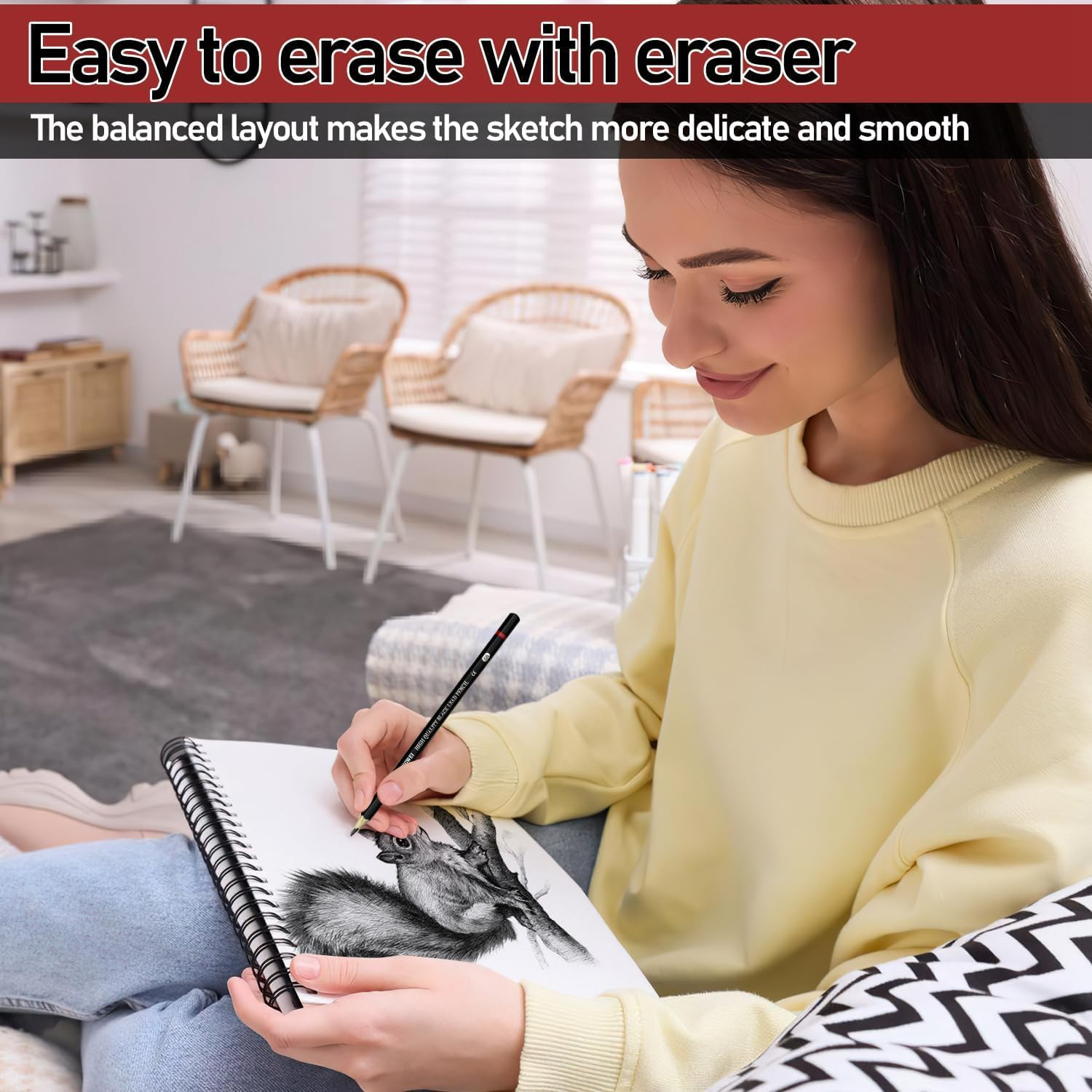 12Pcs Sketch Pencil Set, Drawing Graphite Pencil for Artists Beginner, Ideal for Drawing, Sketching, Shading image number 1