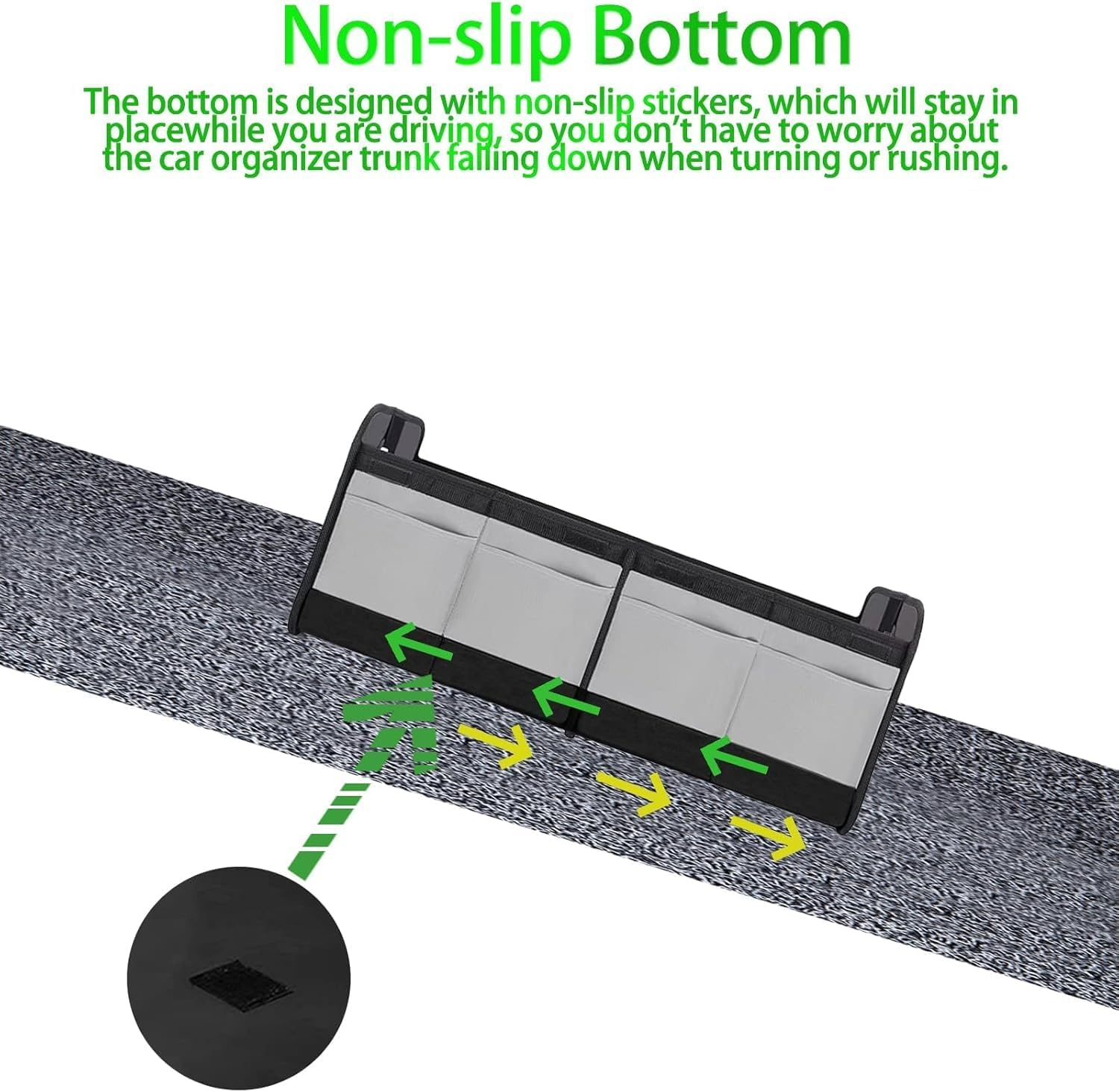 Car Trunk Organizer, Car Storage Box, Reinforced Handles, Collapsible Multi-Compartment, Foldable & Waterproof, 600D Oxford Polyester, Suitable for Any Car, SUV, Mini-Van image number 1