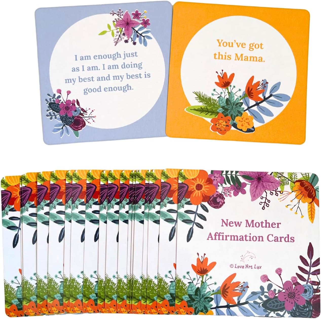 New Mother Gifts - Positive Affirmation Cards to Support New Mom. Postpartum Gifts for Mom, Gifts for New Mom after Birth, New Mom Essentials, New Mom Gift image number 1
