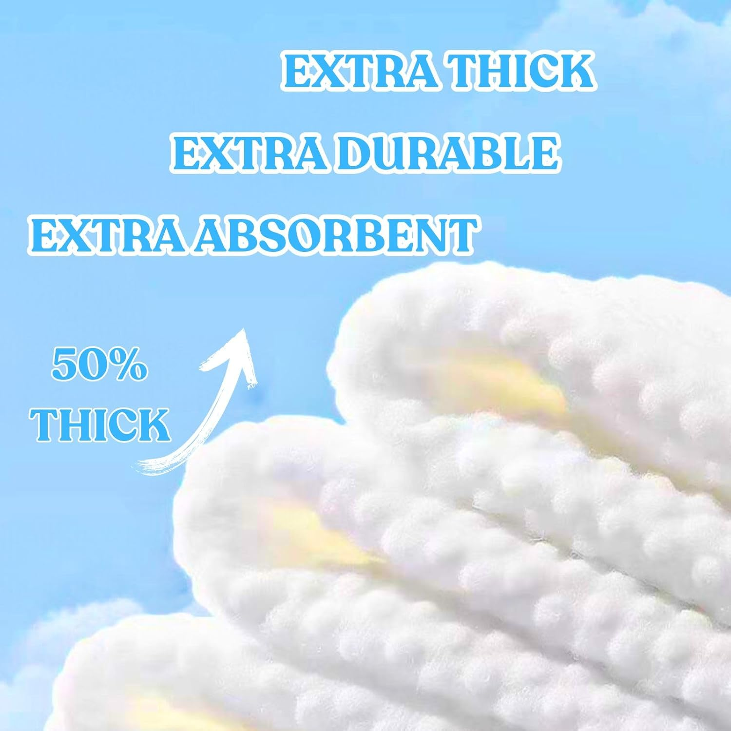 Disposable Face Towel, VIETDAI Large and Soft Clean Facial Towels for Sensitive Skin, Cotton Face Towelette Disposable for Facial Cleansing, Makeup Removing, Nursing, Travel - 50 Count image number 6