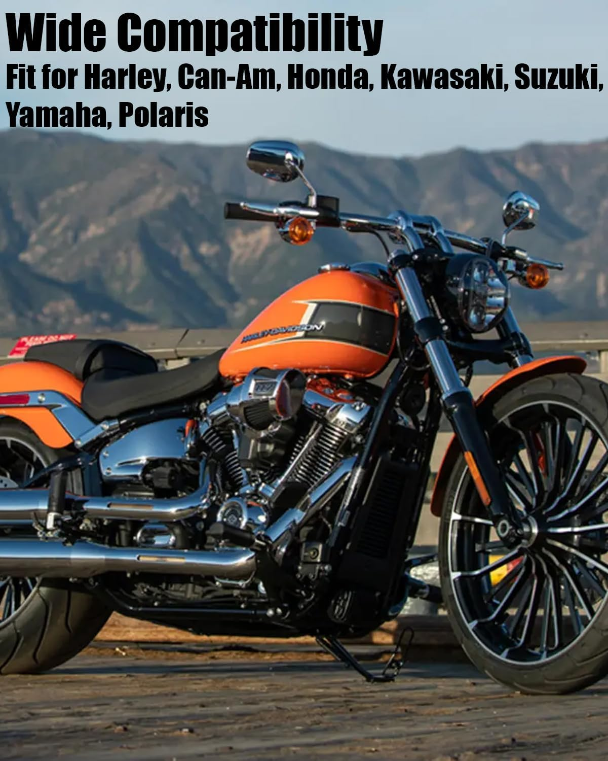 1.5" Clutch Throttle Cable Clamp Brake Line Clips Fit for Harley Can-Am Honda Kawasaki Suzuki Yamaha Polaris, 2 Pack, Silver image number 4