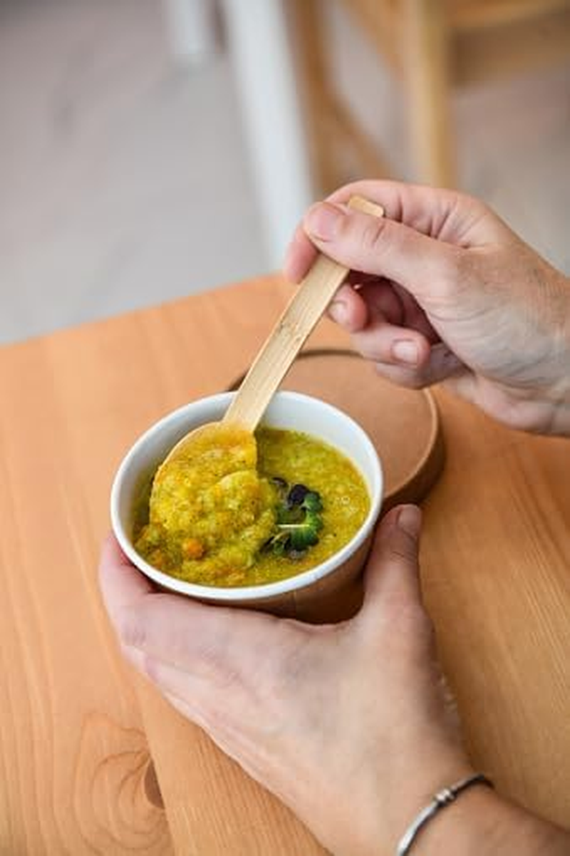 Generic Butterfly Disposable Wooden Spoons Pack of 50 Eco-Friendly Biodegradable Natural Wooden Cutlery, CUT01 image number 2