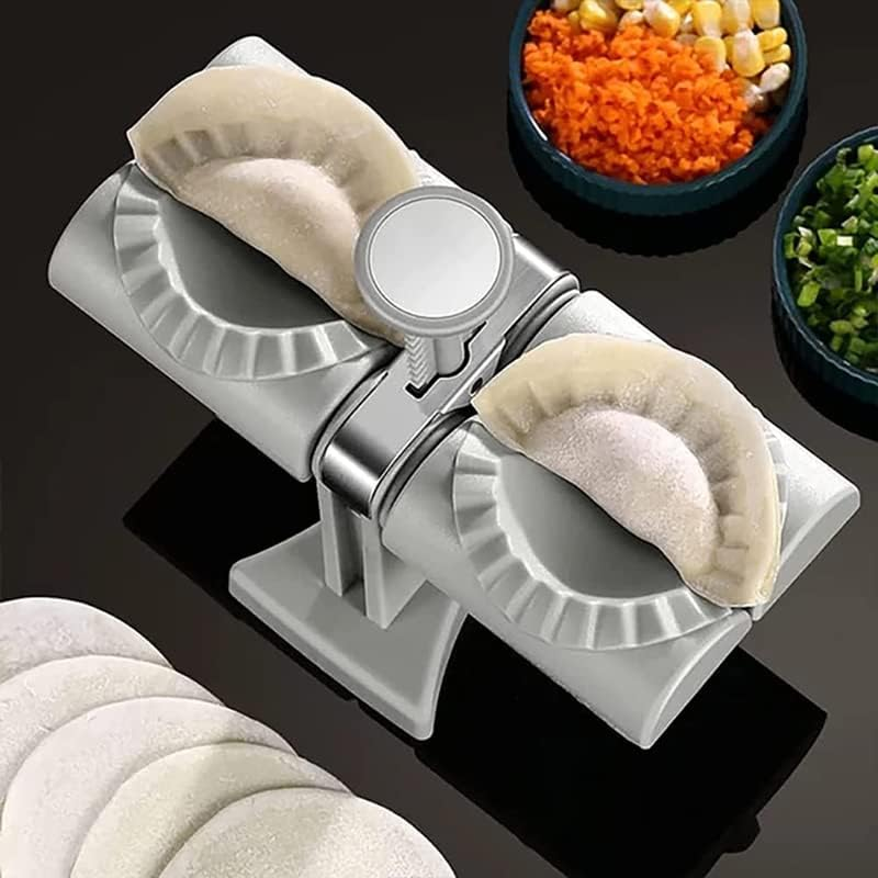 Stainless Steel Double Head Automatic Dumpling Maker Machine - Versatile and Efficient Dumpling Press for Home Kitchen, Creates Wontons, Ravioli and Pies - Food-Grade 304 Material - Easy to Clean image number 6