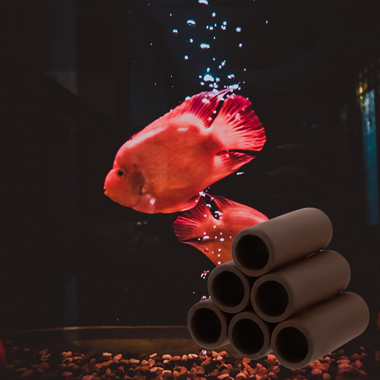 Kisangel Ceramic Fish Tank Caves and Hides Shrimp Cave Hideout Fish Breeding Shelter and Decoration for Freshwater/Marine Aquarium Decorations image number 5