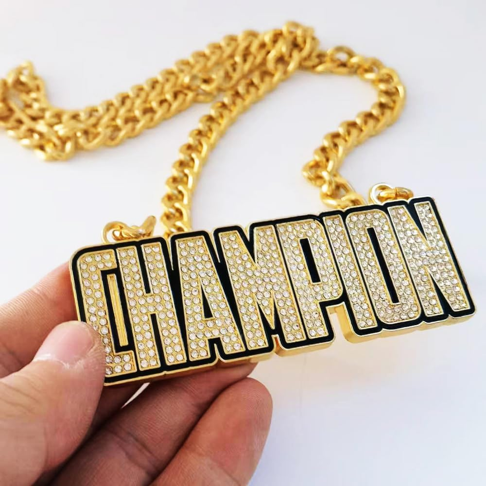 Guancrown Champion Chains Medal Necklace - MVP Chain Award -Fantasy Football Belt Trophy-Champ Award Winner Prize Trophy Award Necklace Team Football Soccer Baseball Basketball Softball image number 2