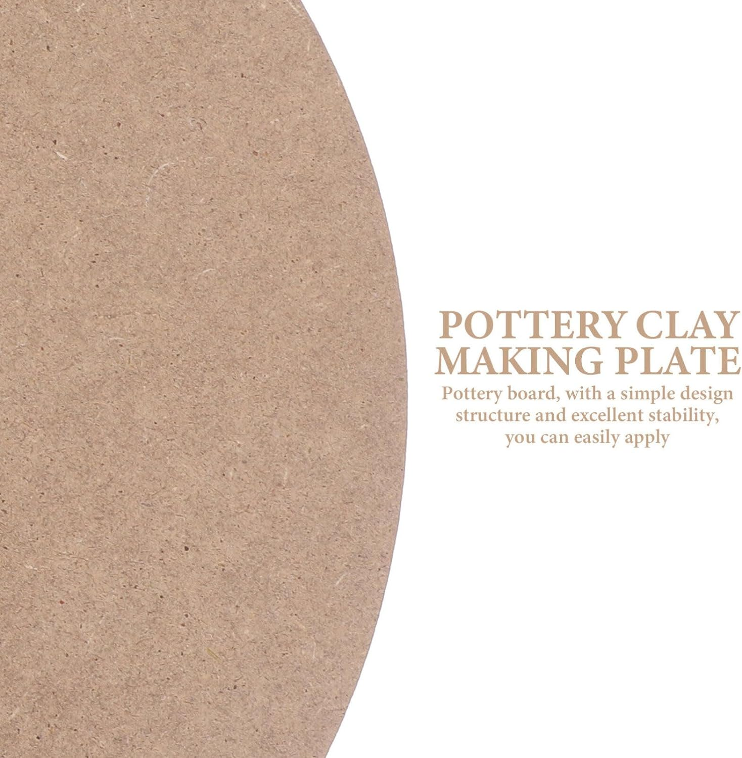 SEWACC Making Ceramics Balanced Bat round Fiberboard Pottery Wheel Bat Ceramic Arts Drying Board Holding Clay Board Balanced Pottery Tools for Clay Making Ics 30Cm image number 1