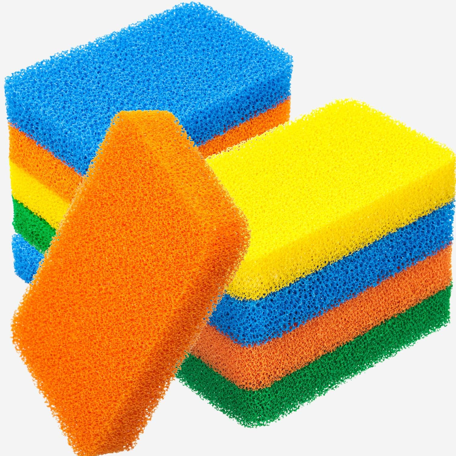 10 Pieces Silicone Scrubber Sponge Silicone Dish Sponge Reusable Kitchen Scrubbing Cleaning Sponge Soft Dish Scrubber for Dishes image number 2
