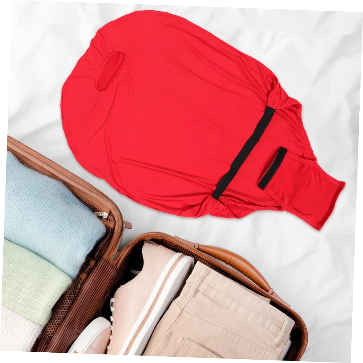 CORHAD Suitcase Protective Cover Elastic Luggage Cover Travel Bag Protector Scratch Resistance Suitcase Sleeve image number 1