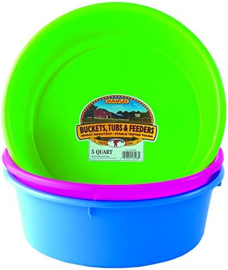 Little Giant&reg; Plastic Utility Pan | Feed Pan | Durable & Versatile Livestock Feeding Bucket | Made in USA | 5 Quart | Berry Blue image number 6