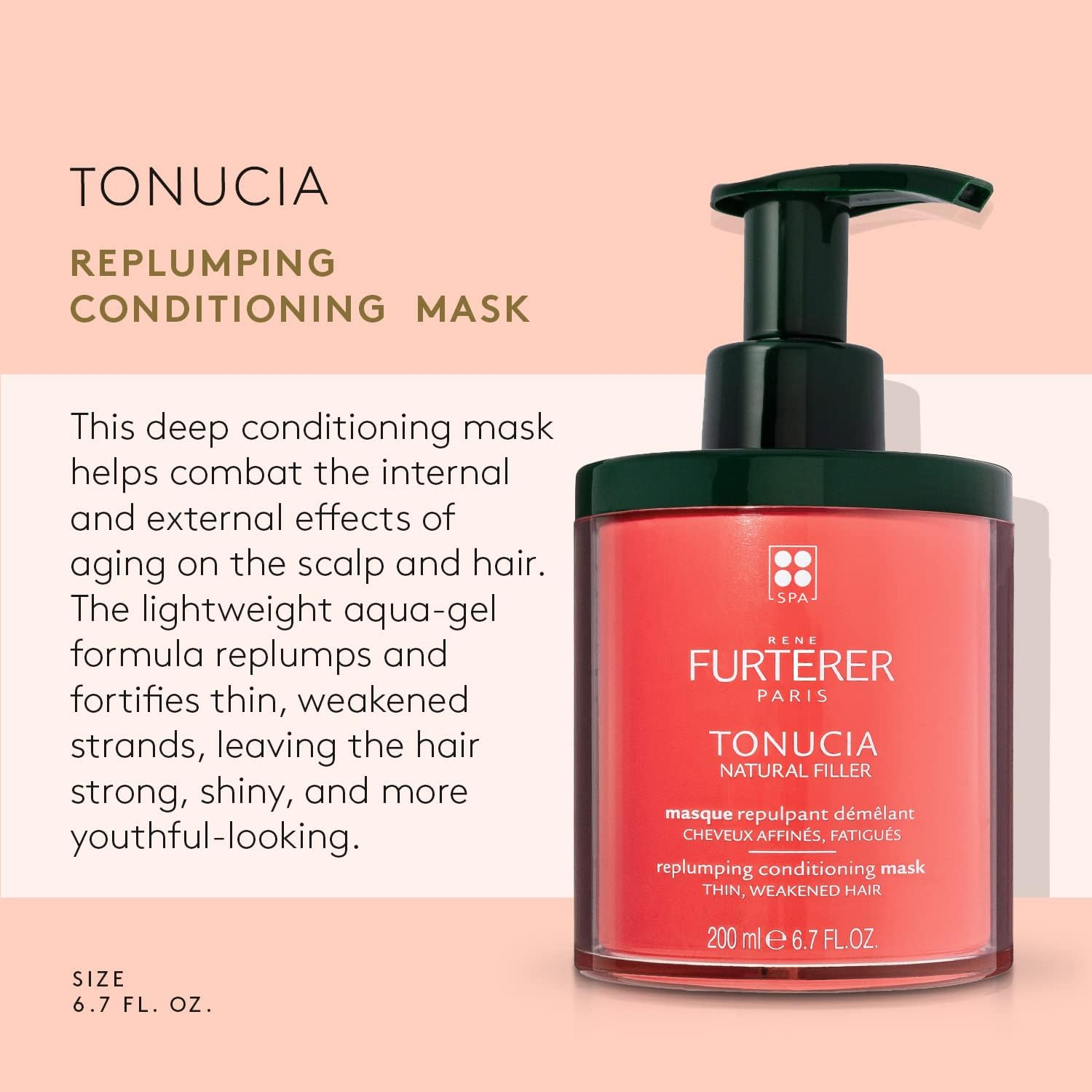 Rene Furterer Tonucia Natural Filler Replumping Conditioning Mask (Thin, Weakened Hair) 200Ml/6.7Oz
