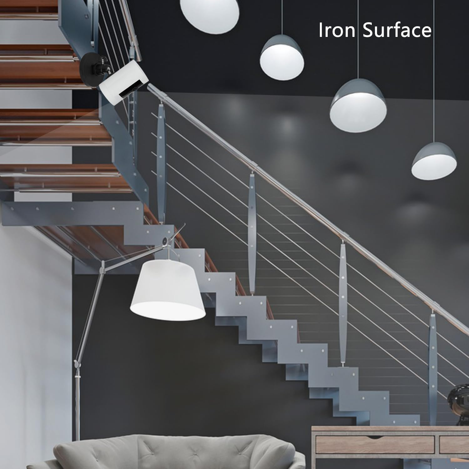 Magnetic Camera Mount Compatible with Ring Outdoor Cam Plus, Ring Stick up Cam Battery(2Nd, 3Nd), Indoor Outdoor Camera Magnetic Mount, Rubber Coated Base Magnet, 1Pack