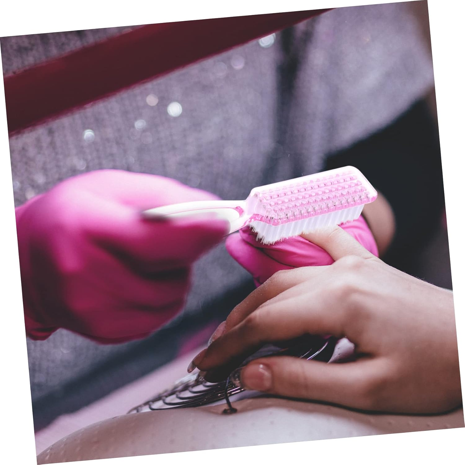 MUSISALY 8Pcs Manicure Nail Care Kit Nail Art Cleaning Brush Dust Fingernail Cleaning Tool image number 2