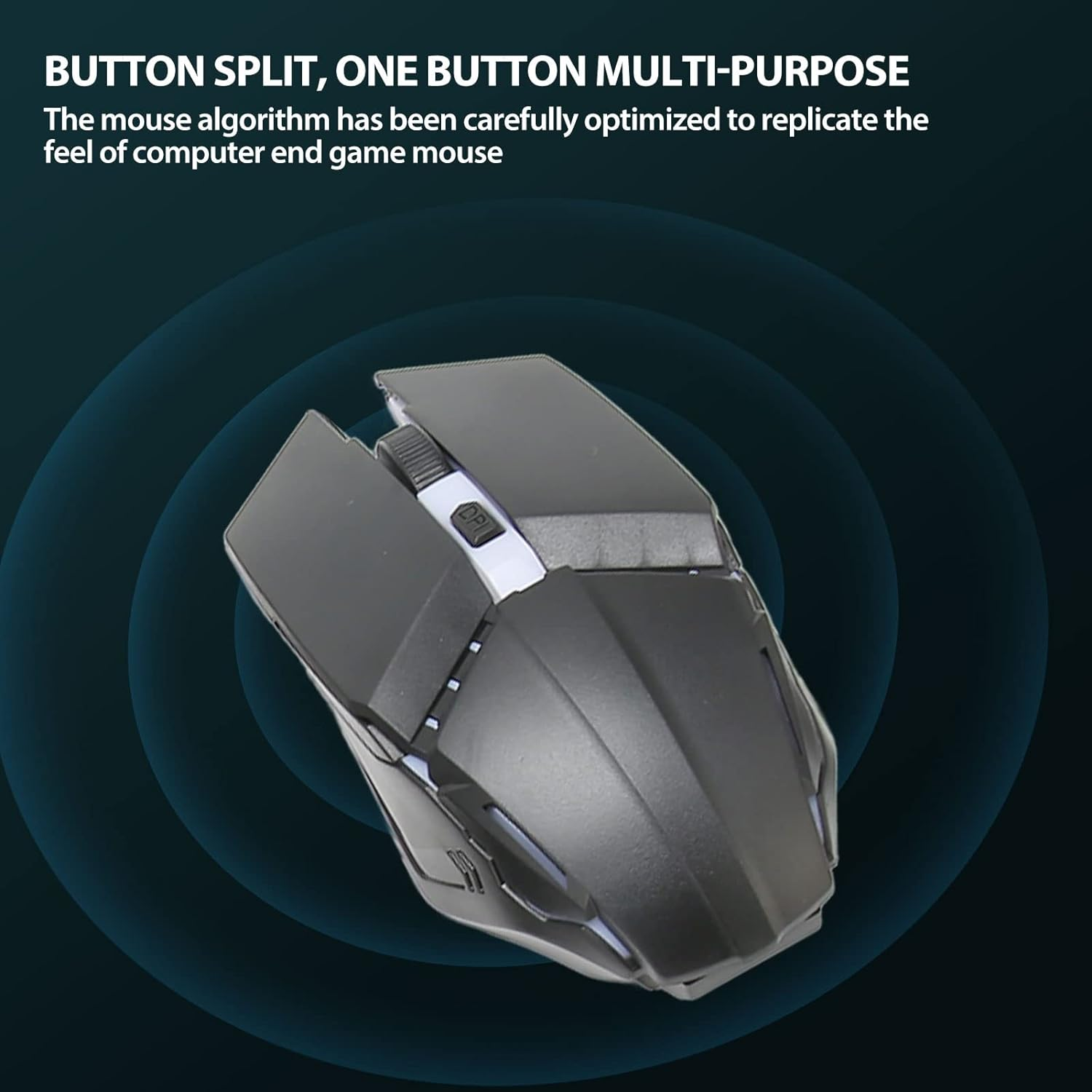 Half Hand Gaming Keyboard and Mouse Combo, 4 in 1 Mobile Game Combo Pack, One Handed Gaming Keyboard & Mouse Converter & Phone Stand, Gamepad Controller