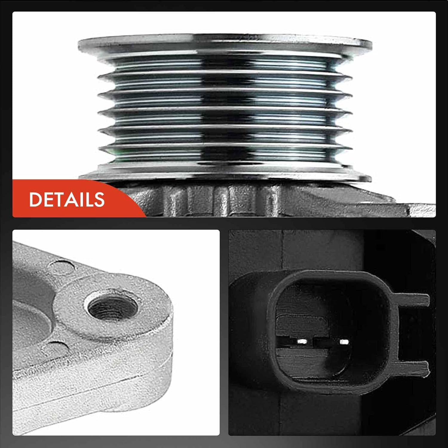 A-Premium Alternator Compatible with Jeep Grand Cherokee Commander 2007-2010 5.7L 6.1L 150A 12V CW 6-Groove Pulley Replace# 421000-0550, 421000-0552 image number 1