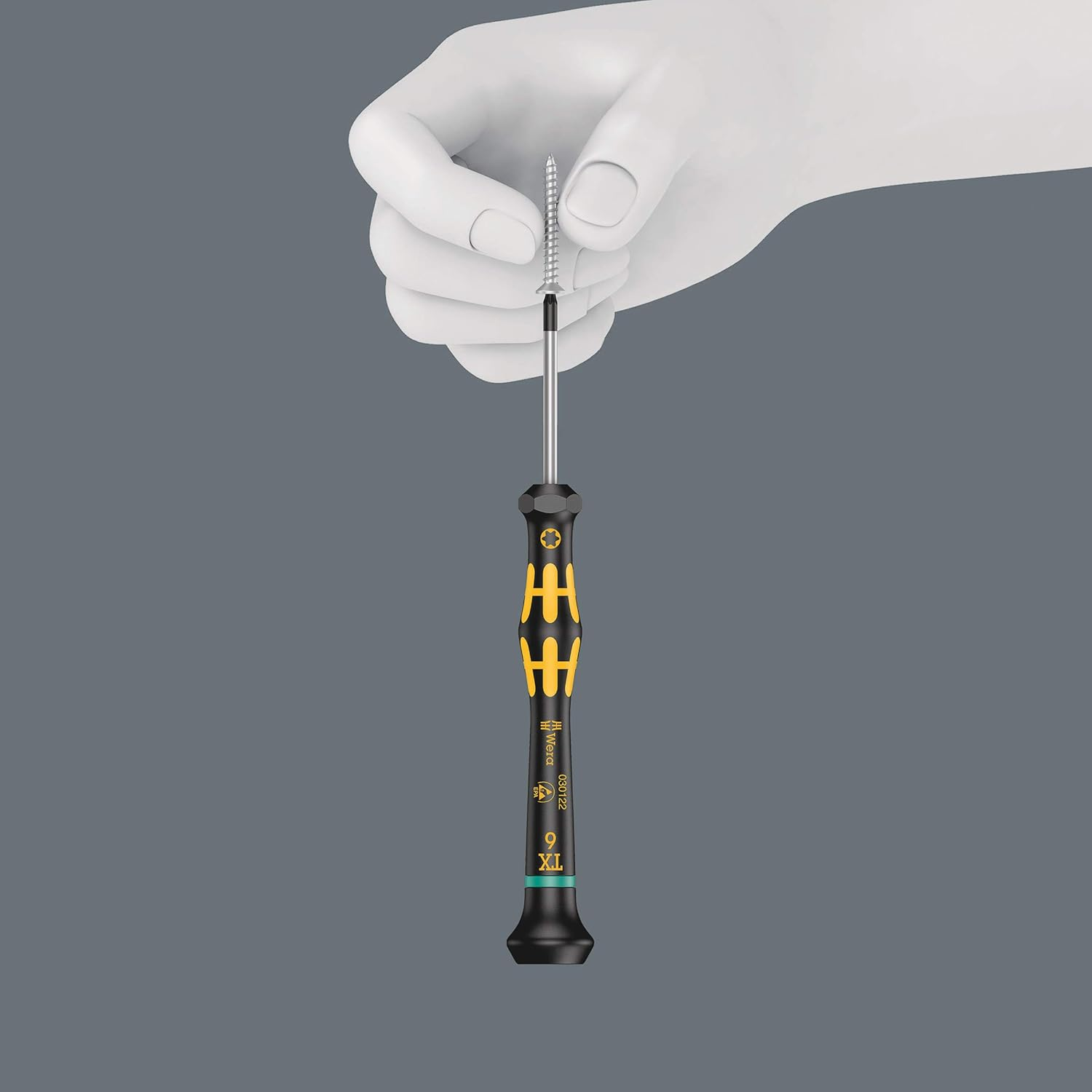 Wera 1567 Torx HF ESD Micro Screwdriver with Holding Function, TX 9 X 60 Mm Size image number 4