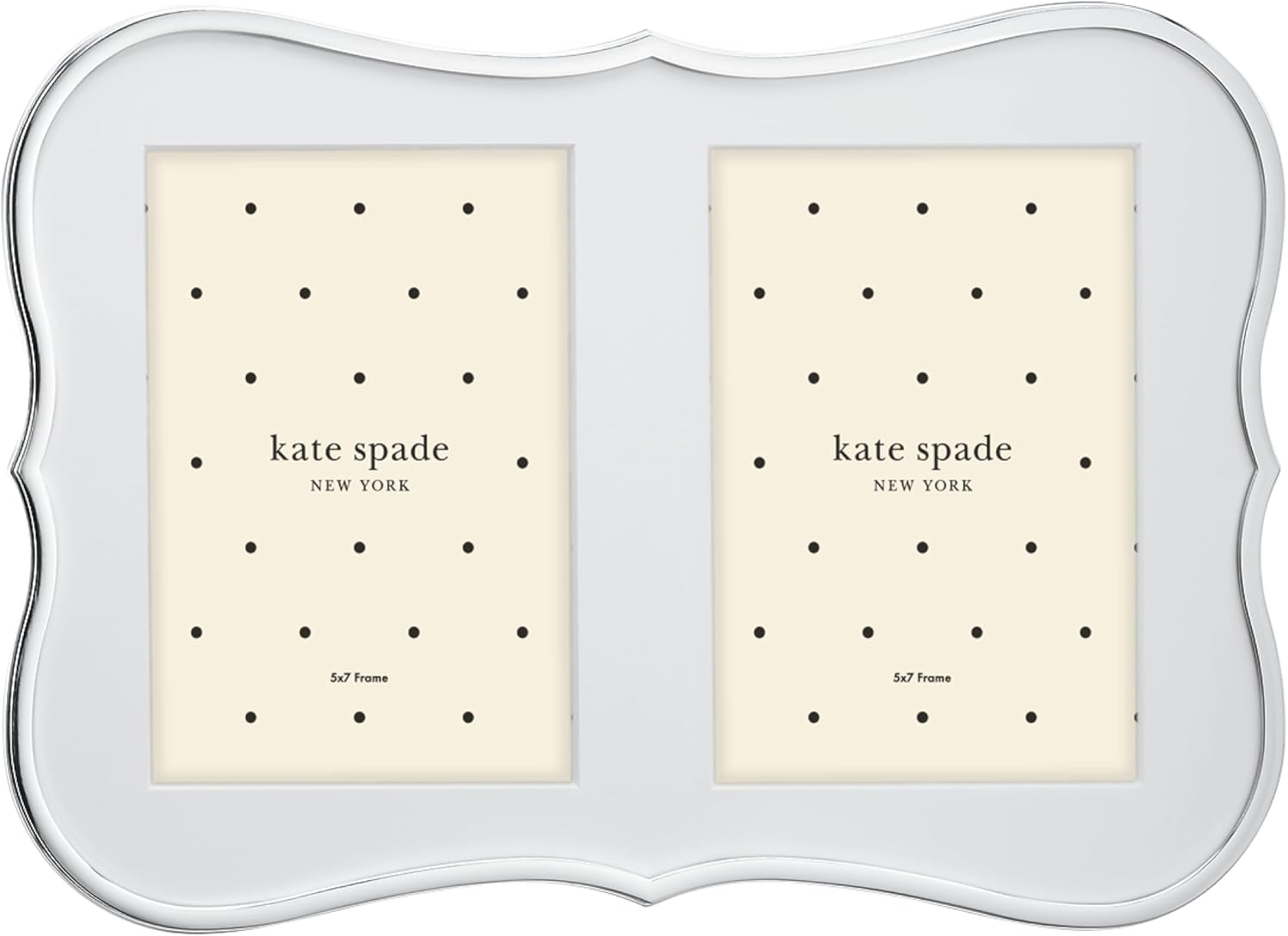 Kate Spade New York Crown Point Double 5" X 7" Frame, 2.60 LB, Silver image number 6