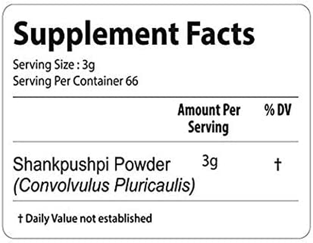 Shankhpushpi Powder (Convolvulus Pluricaulis) - Memory Booster & Stress Reliever (200G / 7 Oz) | Herbal Supplement for Brain Function Support (Brain Tonic), Reduce Hyper Activeness and Anxiety image number 5