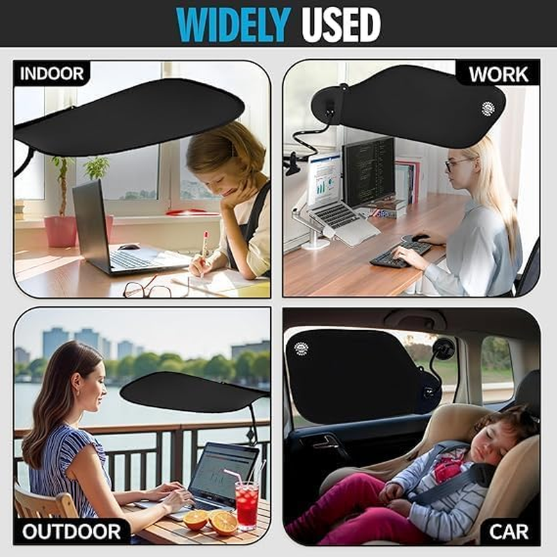 Uandhome Adjustable Office Cubicle and Desk Shade,Flexible Desk Light Blocker for Privacy, Glare Reduction, and Comfort,Essential Office Desk Accessories