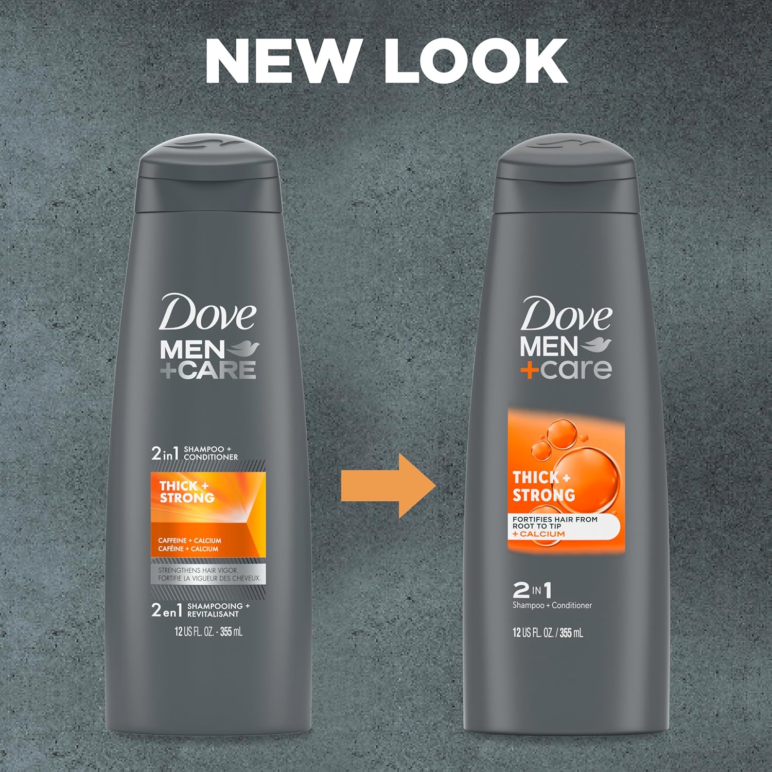 DOVE MEN + CARE Fortifying 2 in 1 Shampoo and Conditioner for Resilient and Thicker Hair Thick and Strong with Caffeine Helps Strengthen Thinning Hair 12 Oz, Pack of 6 image number 6