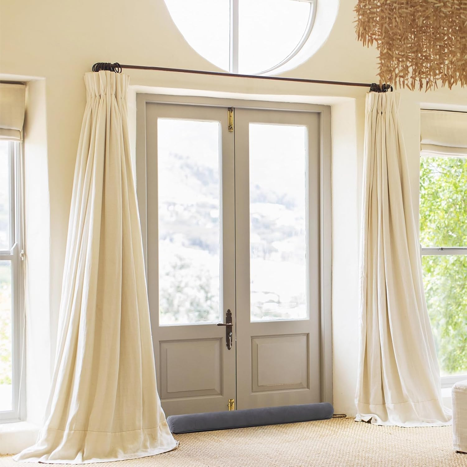 RAINSTONE TRADING Door Draft Stopper for Bottom of Door, 91 Cm under Door Air Stopper with Removable Cover for Gaps up to 7.6 Cm, Machine Washable Noise Blocker for Home with Glass Bead Weighting image number 3