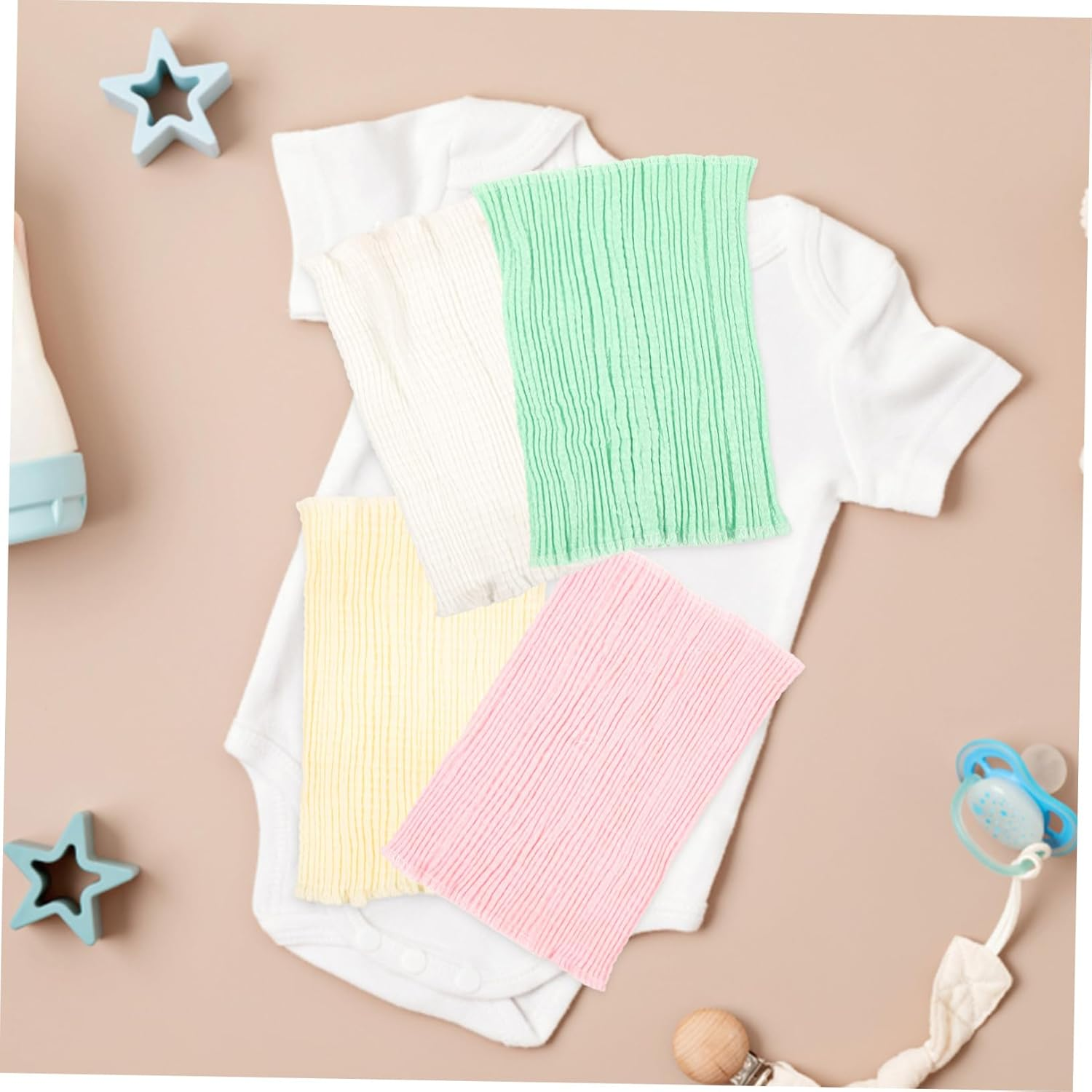 Ibasenice 5Pcs Baby Cotton Belly Bands for Newborns and Toddlers Soft Elastic Cord Cover Reusable Navel Wraps Wide Design for Infant Umbilical Care Newborn Supplies image number 4