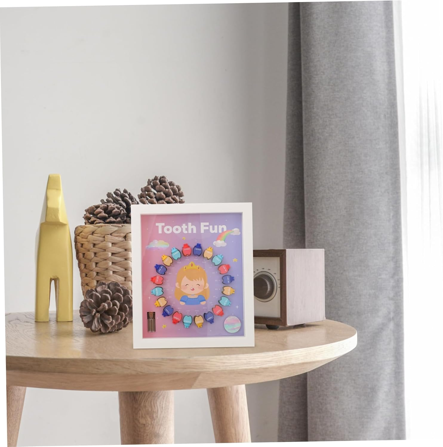 Boys First Tooth Box Newborn Keepsake Organizer Decorative Memory Storage Box for Tooth Saving image number 4