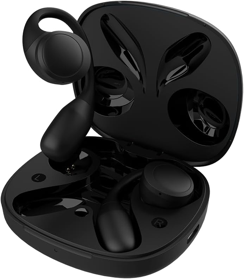 SPC Ether 2 Sense Wireless Open-Ear Bluetooth Headphones with Noise Cancellation, Long Battery Life (30 Hours), Microphone, Two Connection Options, IPX4 - White