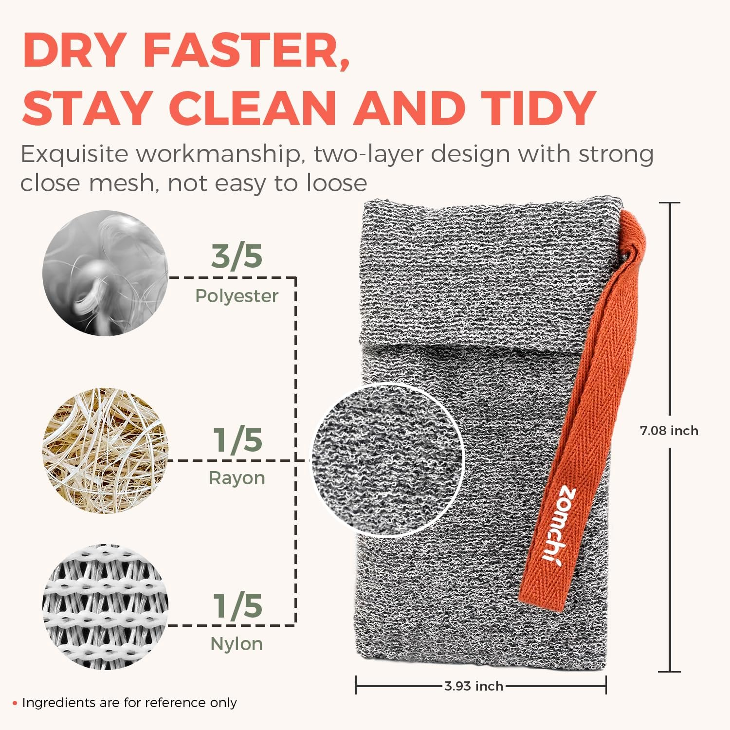 ZOMCHI Pack of 2 Soap Bags for Shower, Soap Bag for Premium Body Washer, Exfoliating Soap Net, Your Bar Soap Best Partner image number 1