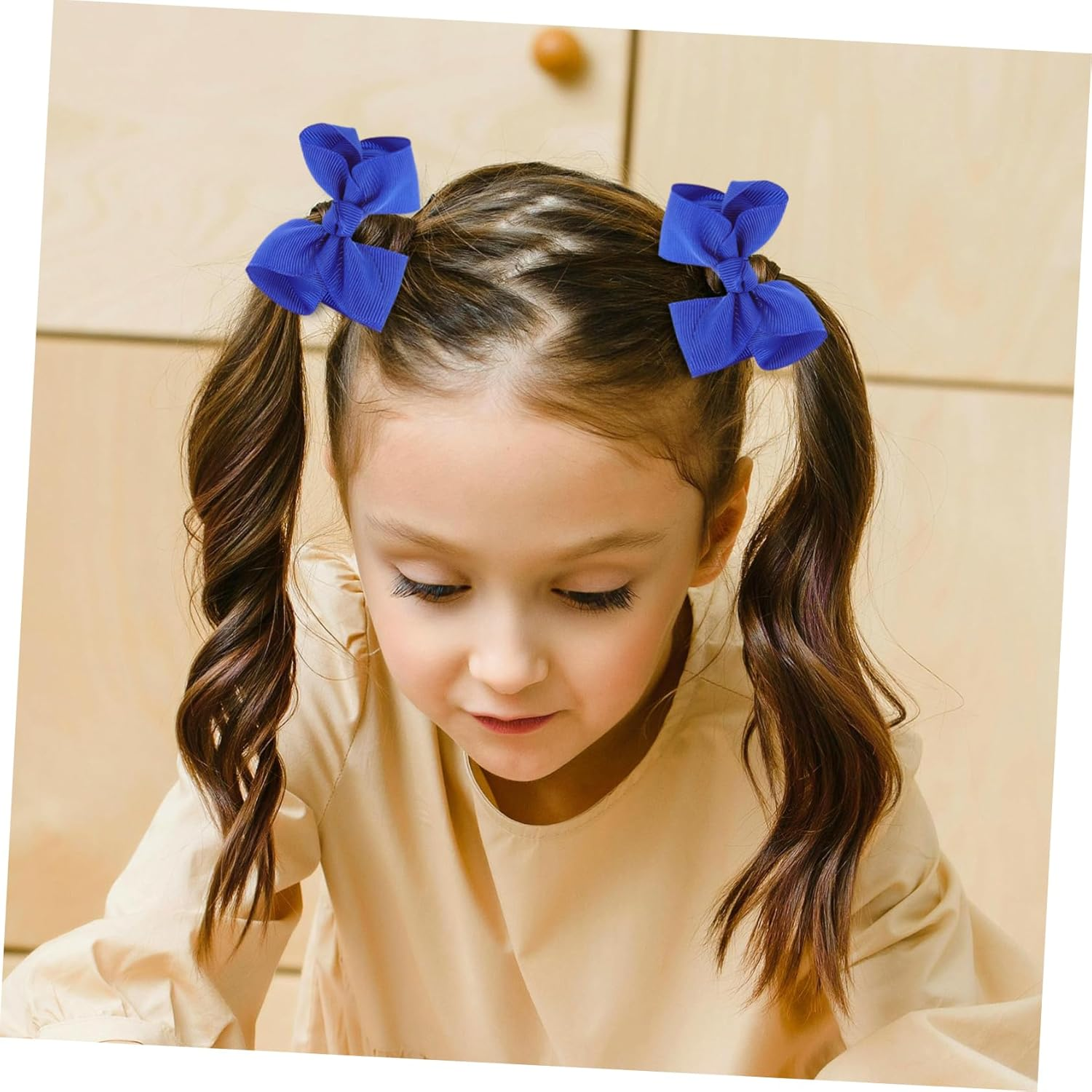 COOLHIYA 36 Pcs Barrettes Mini Bow Hairpin Girl Hair Accessories Royal Blue Hair Accessories Blue Hair Bow Bulk Blue Bows Hair Clips for Hair Bows for Ribbons Navy image number 1