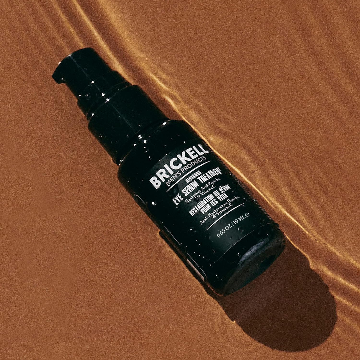 Brickell Men'S Restoring Eye Serum Treatment for Men, Natural and Organic Eye Serum to Firm Wrinkles, Reduce Dark Circles, and Promote Youthful Skin .65 Ounce, Unscented