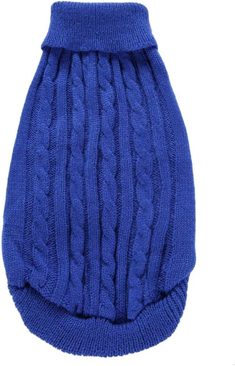 Small Dog Sweater, Warm Pet Sweater, Cute Knitted Classic Dog Sweaters for Small Dogs Girls Boys, Cat Sweater Dog Clothes Coat for Small Dog Puppy Cat (3XL, Dark Blue) image number 7