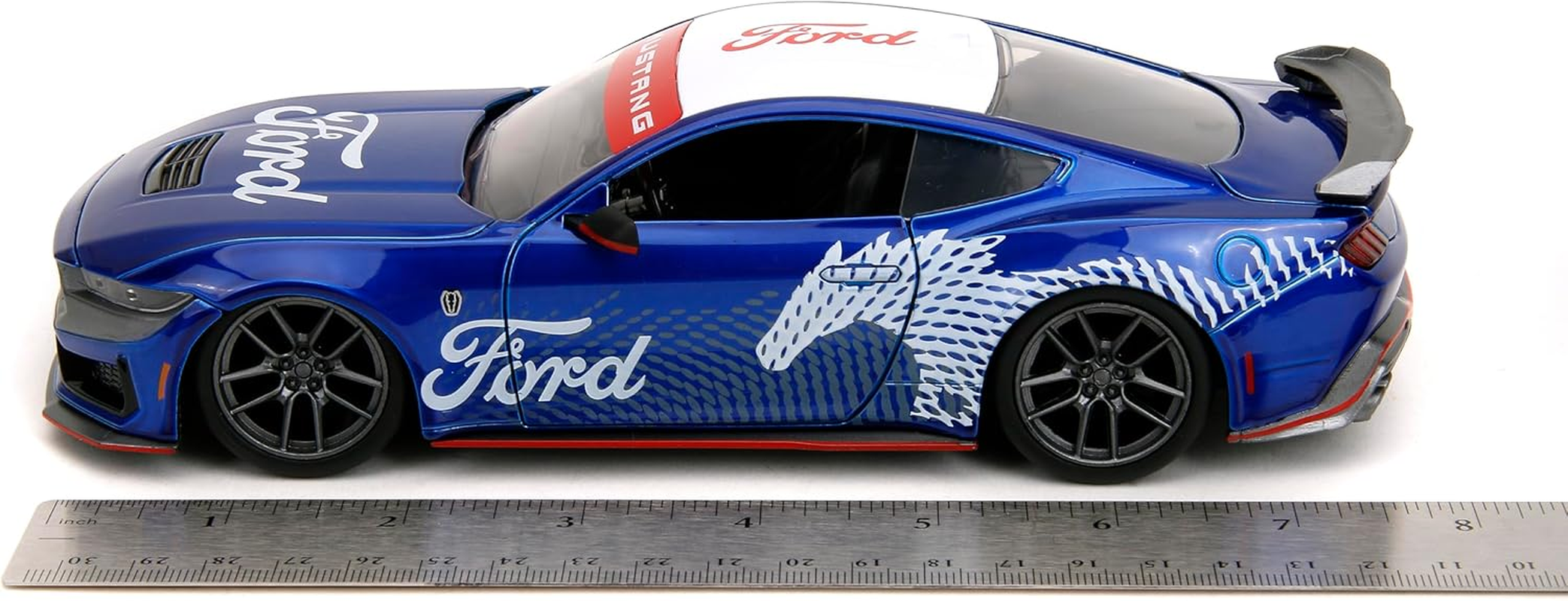 Big Time Muscle 1:24 2024 Ford Mustang GT Dark Horse Die-Cast Car, Toys for Kids and Adults image number 6