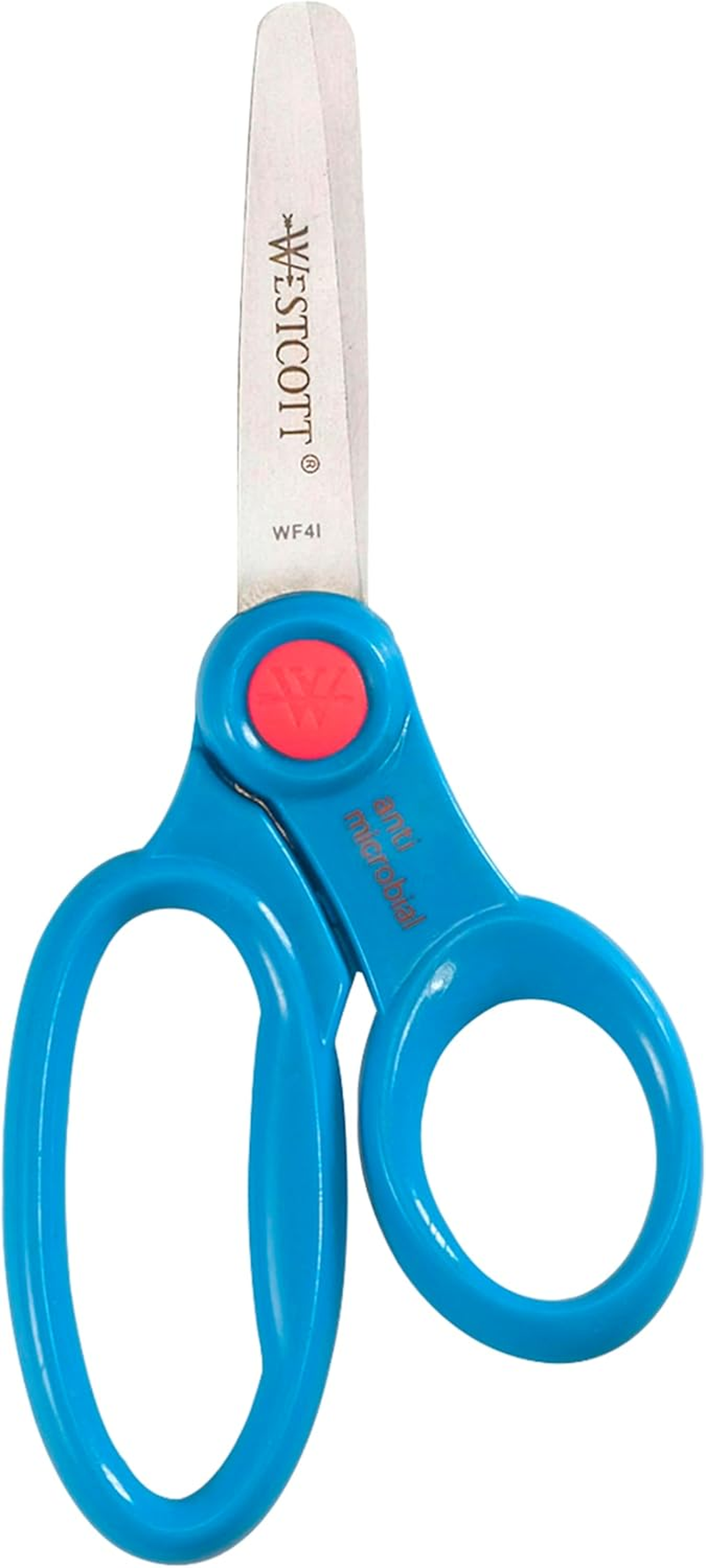 Westcott 5" School Pack of Kids Scissors with Anti-Microbial Protection, Blunt, Assorted Colors (Pack of 12) image number 2