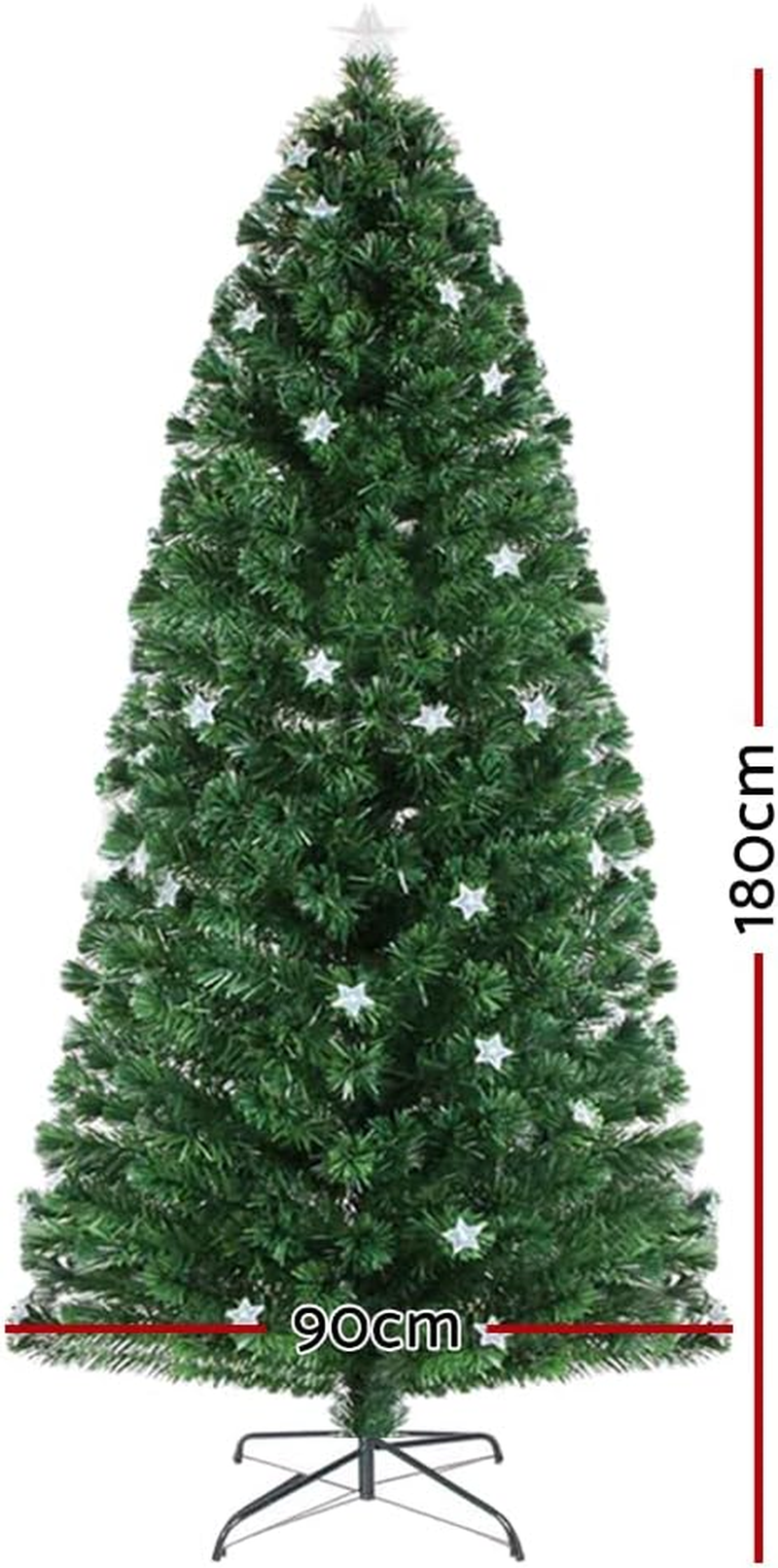 Jingle Jollys 1.8M Christmas Tree Optic Fibre LED Xmas Tree Multi Colour image number 4